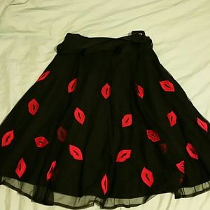 Eshakti embroidered tulle cotton skirt